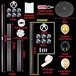 TONIFUL 4 Set Black Gold Balloon Centerpieces for Table,Balloon Stand Kit for Black Gold Party Decor 40th 50th 60th 70th Birthday Decorations Anniversary Graduation Decorations 2026 New Year Eve - Image 3