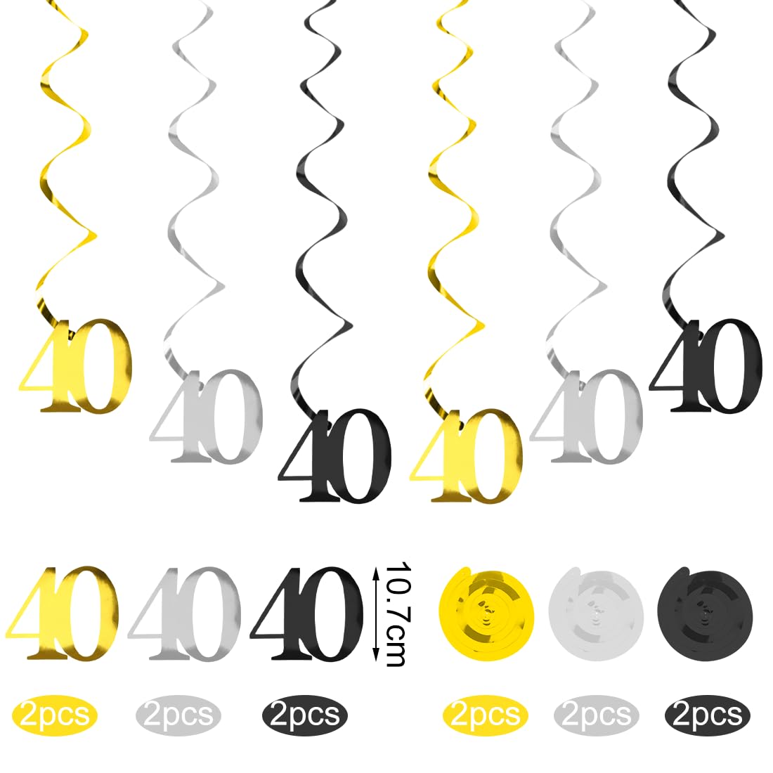 HUKUMA 40e Anniversaire Homme, Décoration D'anniversaire 40 Ans