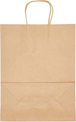 Miniatura 8 de Paquete de 90 bolsas de regalo con asas bolsas de papel kraft marrón para pequeñas empresas boutiques compras manualidades de bricolaje S M L