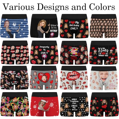 M YESCUSTOM Personalized Boxers For Men Custom Boxers With Picture Face Underwear For Men Birthday Gifts2