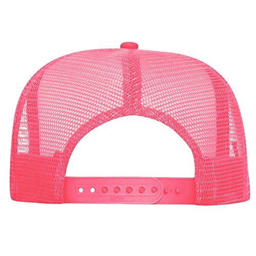 Image of OTTO Neon Polyester Foam Front 5 Panel High Crown Mesh Back Trucker Hat