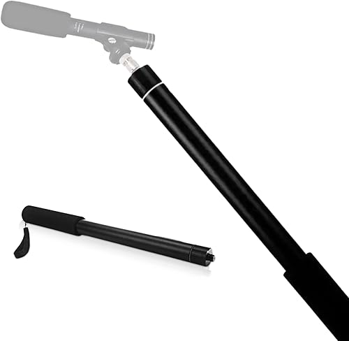 iOgrapher Poste de micrófono - Soporte de poste de brazo de mano y soporte de micrófono ajustable - Montaje de poste compacto y extensible con