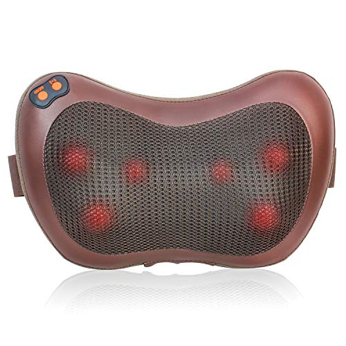 Preisvergleich Produktbild Massagekissen Shiatsu Massagegeräte für Nacken Schulter Rücken, Elektrische Nackenmassagegerät mit Wärmefunktion und 3D-rotierenden Massageköpfen für Muskelschmerzen Erleichterung