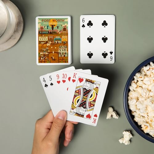 Baraja de 52 cartas poker Fort Worth Texas Geométrica miniatura 2