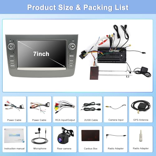 Autoradio Android 14 Alfa Romeo Mito 2 DIN GPS Bluetooth écran 7 pouces