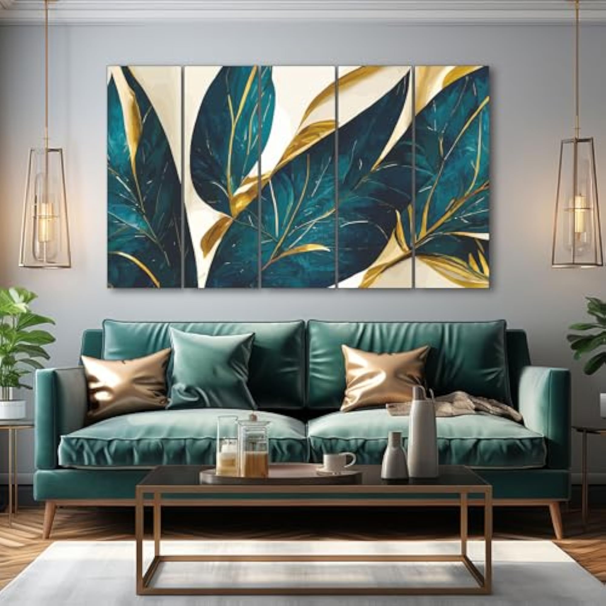 Flowers Painting with Frame, Big Size