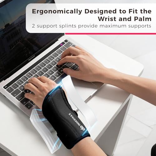 Copper Compression Advanced Wrist Brace - Copper Infused Adjustable Orthopedic Support Splint for Pain, Carpal Tunnel, Arthritis, Tennis Elbow, Tendinitis, RSI, Ganglion Cyst for Men Women Right S/M - 4