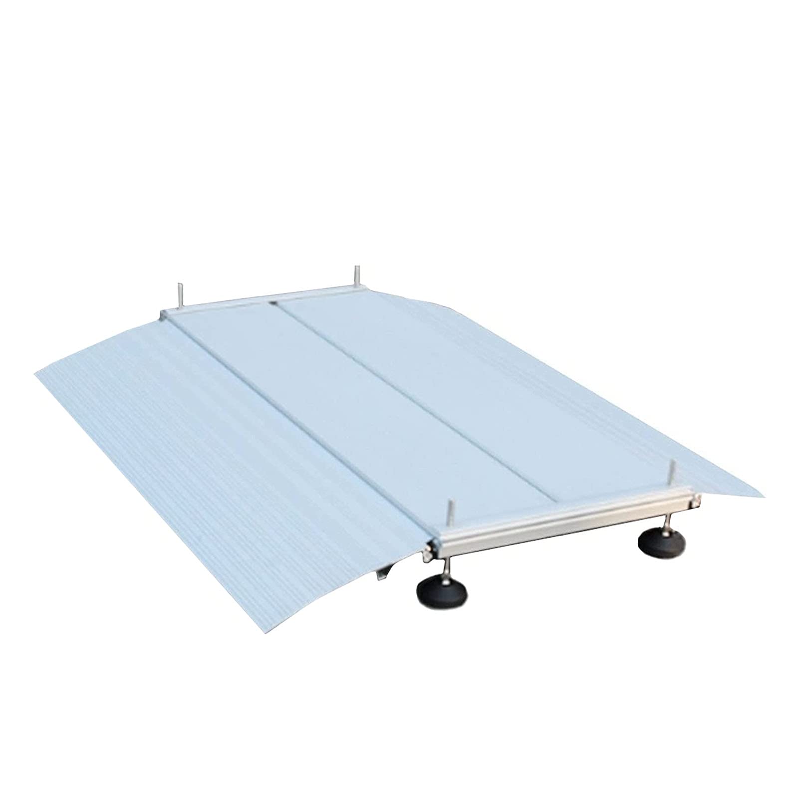 Aluminiowa rampa do wózków inwalidzkich na drzwi, przenośna rampa antypoślizgowa, regulowana rampa progowa do drzwi mostowych, obciążenie 200 kg (kolor: 70 x 74 x 6 cm)