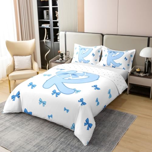 Linge de lit King Size coton chic nœud monogramme R