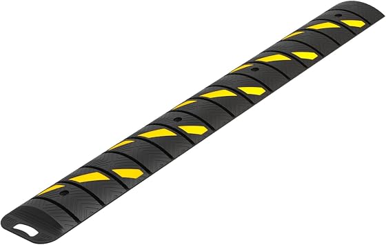 Portable Roll Up Speed Bump - 6Ft Collapsible Speed Humps for Driveway, Garage, Parking Lot - for Asphalt, Concrete, Gravel with Reflective StripsRoll Up Speed Bump 6 Ft