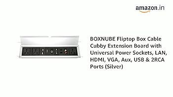 BOXNUBE Fliptop Box Cable Cubby Extension Board with Universal