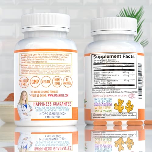 Doctor Danielle Organic Turmeric Curcumin Supplement