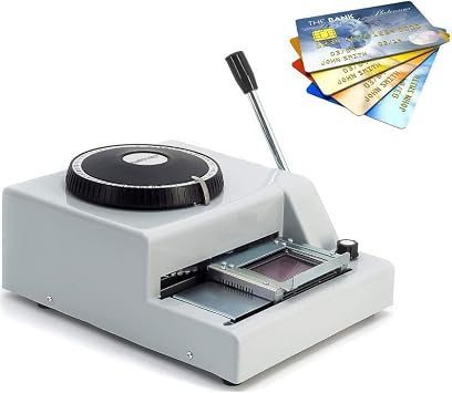 Manual Embosser Machine 72 Characters Card Embosser for Card Making, Credit PVC Card Embosser Stamping Machine