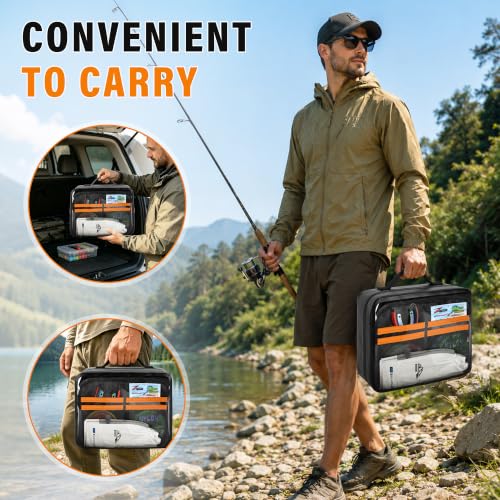 Bolsa blanda impermeable para cebos DSLEAF, bolsa para señuelos de pesca, negra miniatura 5