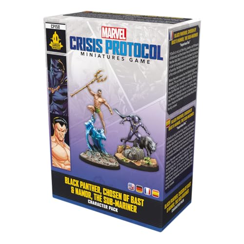 Atomic Mass Games Marvel: Crisis Protocol Black Panther, Chosen of Bast & Namor, The Sub-Mariner Character Pack - Tabletop Superhero Game, Ages 14+, 2 Players, 90 Min Playtime - Image 3