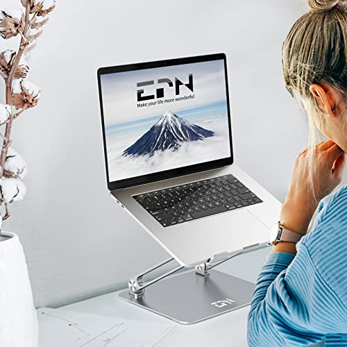 Verstellbarer Laptop-Ständer, EPN Laptop-Erhöhung mit Wärmeabzug zum Anheben des Laptops, Aluminium-Notebook-Halter, kompatibel für MacBook Pro/Air, Surface, Dell XPS, Samsung und andere 11-17,3 Zoll