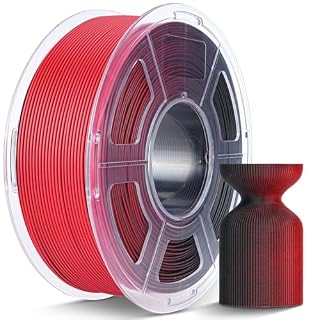 JAYO デュアルカラー マット PLA 3Dプリンターフィラメント 1.75mm 1.1kg ブラックレッド