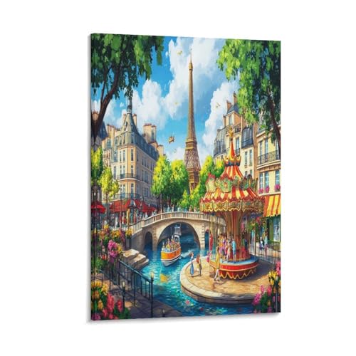 Toile Tour Eiffel moderne pour une ambiance design au salon et au bureau