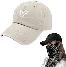 AYNKH Women's Baseball Cap, Adjustable Baseball Cap, Retro Hat, Sun Protection Base, Breathable Sun Hat, Sun Protection Mask