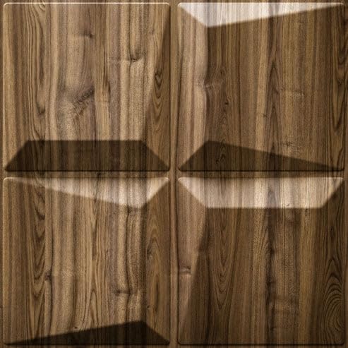 Image of Kayra Decor 3D PVC Wall Panels for Bedroom & Living Room | Cube Design | Oak Wood Color | 19.7 x 19.7 Inch | Pack of 40 | 107.6 Sq Ft