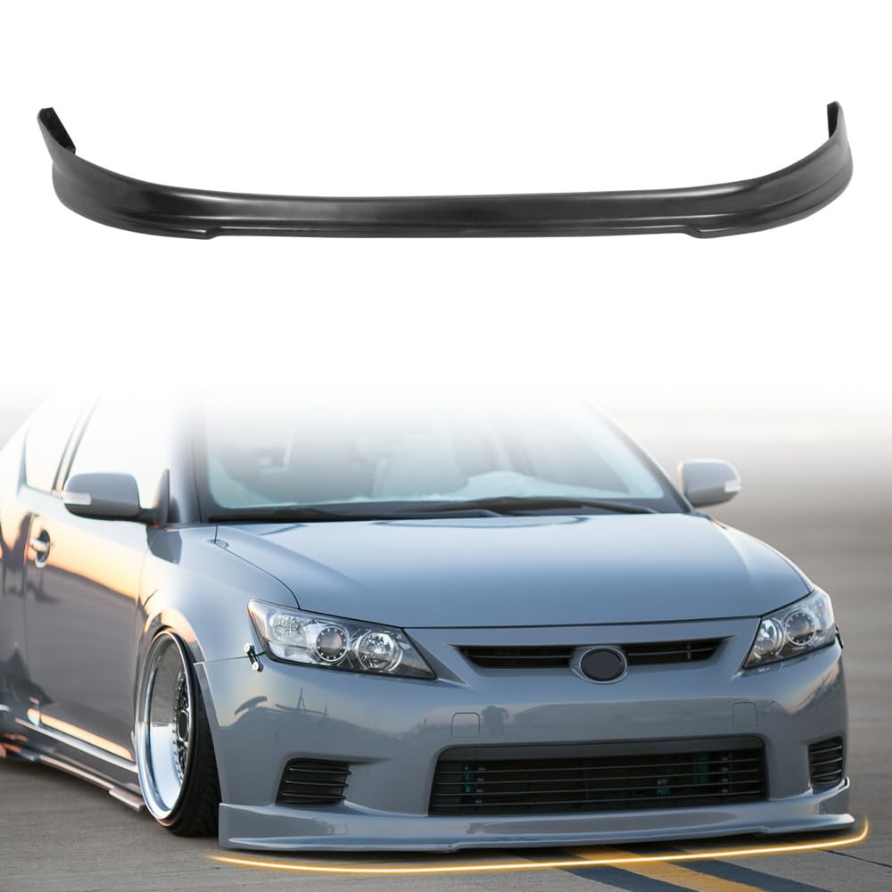 MODILOVER Front Bumper Lip Spoiler, Compatible with 2011-2013 Scion TC, PU Unpainted RS Style Add-on Front Splitter Air Dam Chin Protector