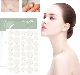 108 Patches Acne Pimple Healing Patch Invisible Hydrocolloid Pimple Patch Wart Dark Spot Blemishes and Skin Tag Removal Patches for Face and Body Skin Treatment, 2 Sizes