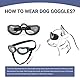 PETLESO Hunde Sonnenbrille für Kleine Hund Hundebrille Wasserdichter Anti-UV Schutzbrille für Kleine Hunde - Transparent