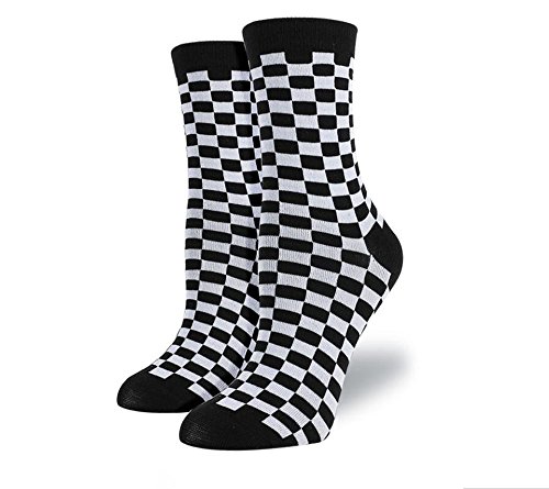 4Pairs Fashion Harajuku Trends Women Checkerboard Socks Style Geometric Checkered Socks Men Hip Hop Cotton Unisex Soks #TOP4