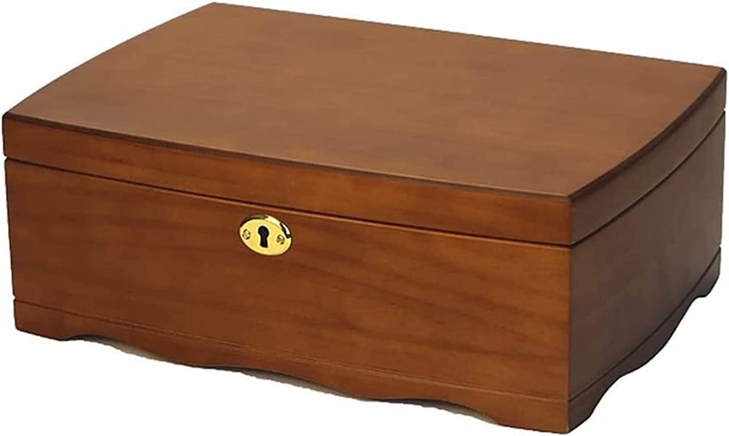 TIANQIHAO Solid Wood Play Storage Watch Box With Lock Large Capacity Walnut Bracelet Bracelet Storage Box
