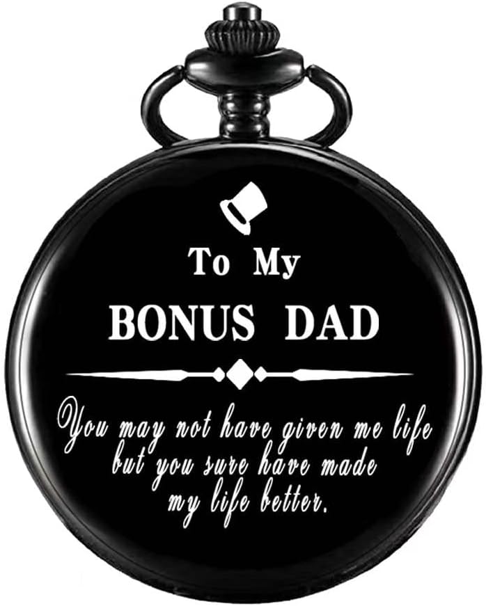 YEEHUAGifts for Dad/Grandpa/Uncle Engraved Pocket Watch Birthday Anniversary Meaningful Year Gifts for Men