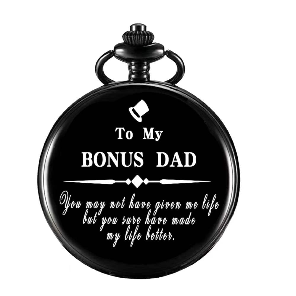 YEEHUAGifts for Dad/Grandpa/Uncle Engraved Pocket Watch Birthday Anniversary Meaningful Year Gifts for Men
