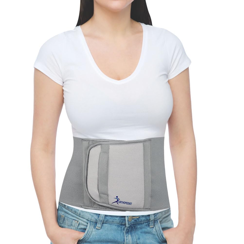 ORTHOPEDIST Abdominal Belt, 20cm, Post-Pregnancy and Post-Surgery Recovery Support, Grey (XL)-image-24