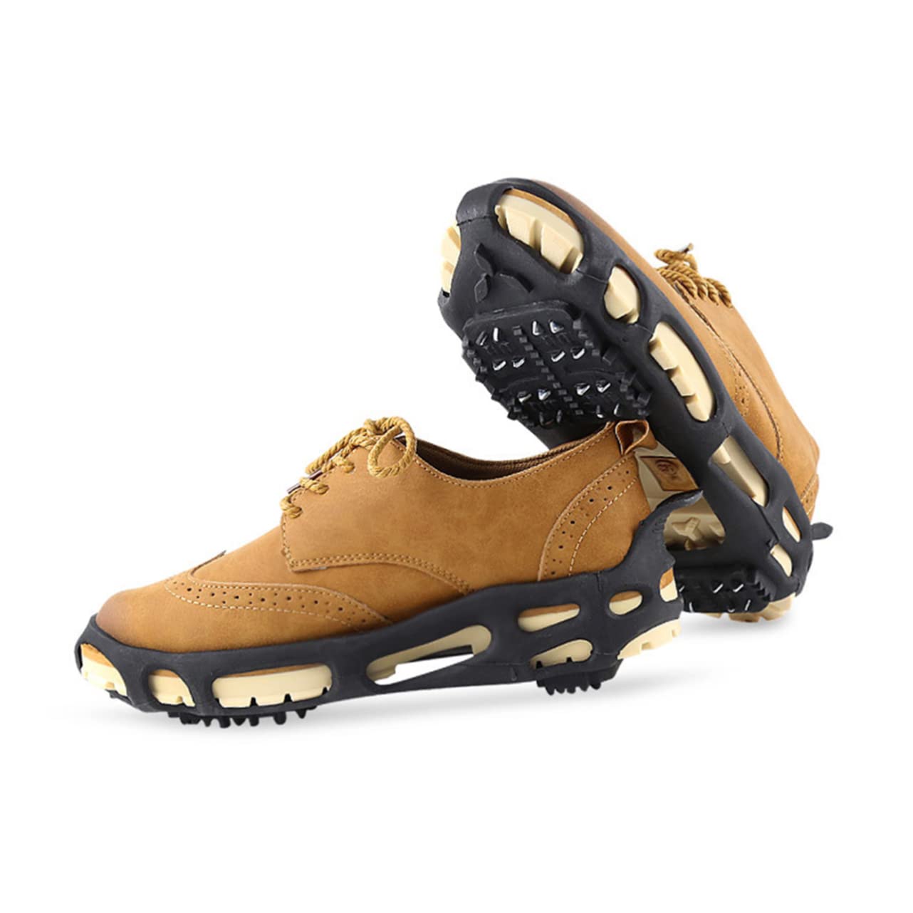 FOMIYES 1Pair Teeth Slip Crampons for Shoes Overshoes with Enhanced Traction for Climbing Hiking and Walking Ice