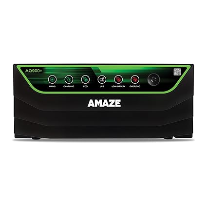AMAZE Square Wave Inverter for Home, Offices and Shops, AQ 900+/12V 800VA, Supports Single Battery, Ready to Use, 2 Years Warranty