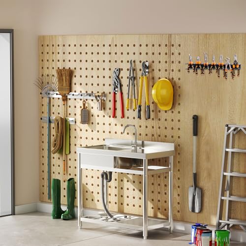 2 Stück Wandmontierter Werkzeug Organizer 40cm Wandmontierter Werkzeughalter Metall Werkzeuglagerregal für Schraubendreher,Schraubenschlüssel,Hammerständer,Handwerkzeug für Werkstatt, Schuppen, Gara