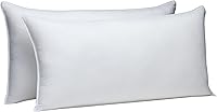 Vista 17 de Yaxa Basics - Almohadas de cama con relleno alternativo, de densidad media para personas que duermen de espaldas y de lado, tamaño estándar, 66 x
