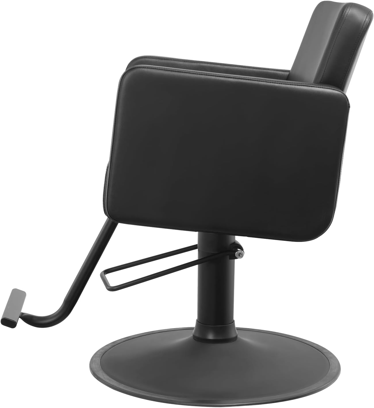 Berkeley Bramley Salon Styling Chair for Beauty Salon Hair Stylist Studio Professional Equipment, Black Base Black Seat