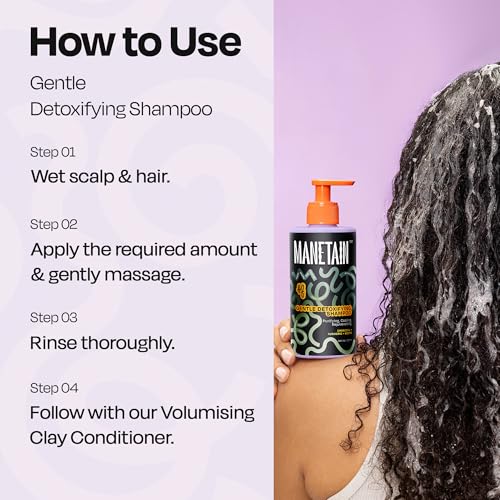 Image of MANETAIN Gentle Detoxifying Shampoo 237ml - Deep Cleansing for Oily Scalp & Fine Hair