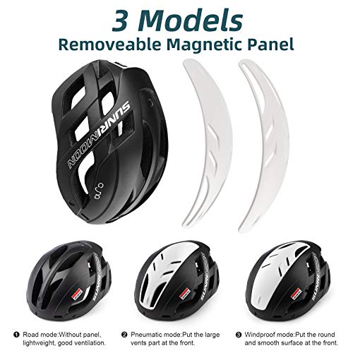 Adult Bike Helmet Men Women, Adjustable Size Lightweight Helmets with USB Rechargeable Rear Light and Magnetic Goggles… - Image 3