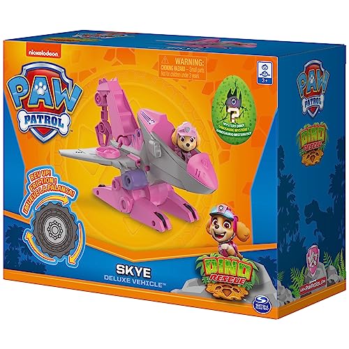 Paw Patrol, Dino Rescue Skye’s Deluxe Rev Up Vehicle With Mystery Dinosaur Figure #TOP6
