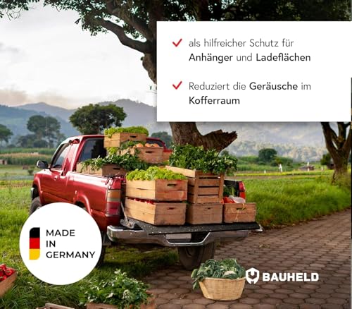 BAUHELD Antivibrationsmatte Waschmaschine 60x60 x 1,0 cm - Made in Germany - Rutschfeste Antirutsch-Matte aus Gummigranulat - Unterlage für Trockner, Subwoofer, Outdoor Teppich, 3D-Drucker