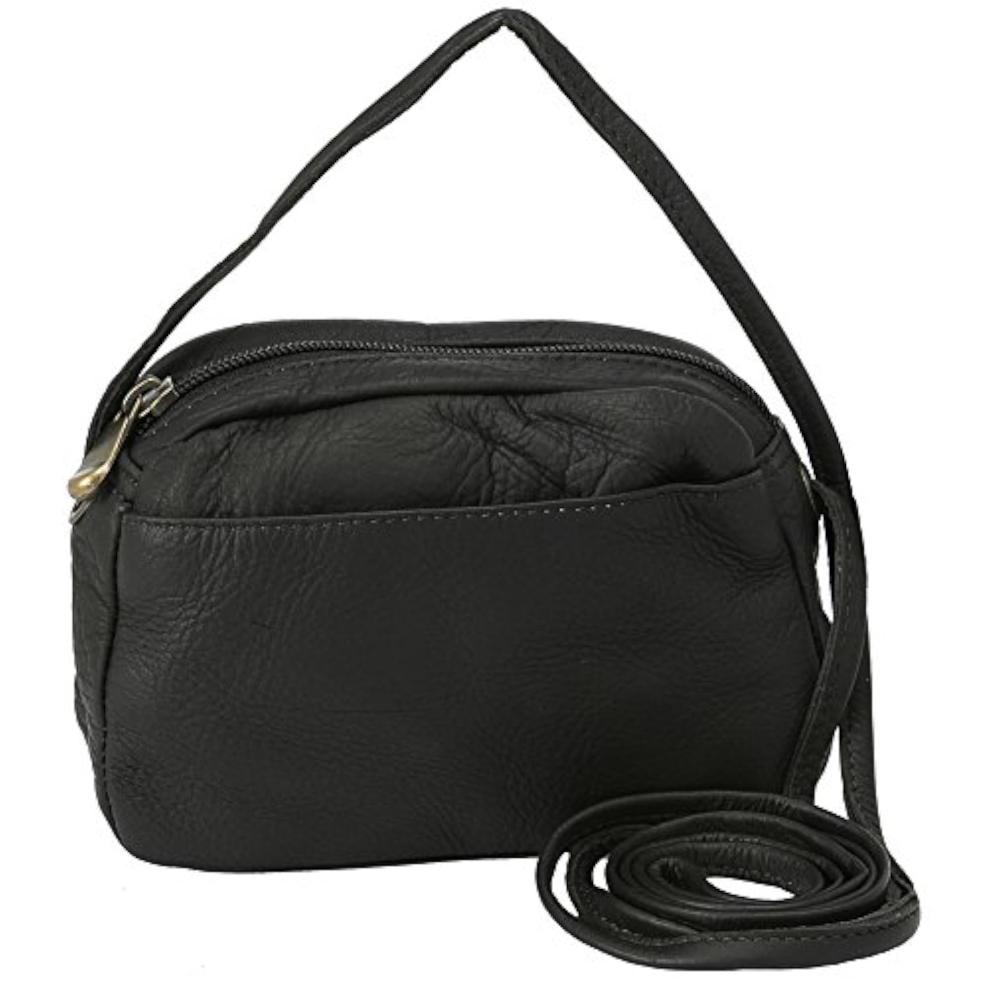 Top Zip Mini Bag 517, Tan, One Size