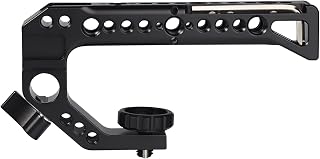 Top Handle Quick Release, for Camera Cage Rig,with Locating Hole for ARRI Standard, Anti-Off Designed,with Shoe Mount, for LED Lights Microphones