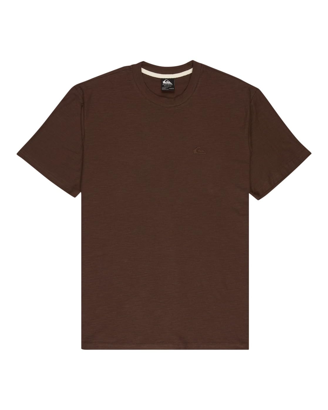 Quiksilver Short-Sleeved Knit top SLUB Roundneck Men's Brown XL
