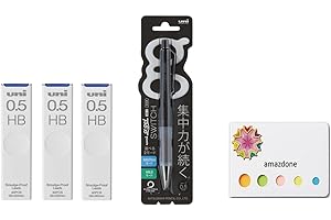 uni-ball Alpha Gel Switch 0.5mm Pencil with Smudge-proof Lead and Sticky Notes, Black