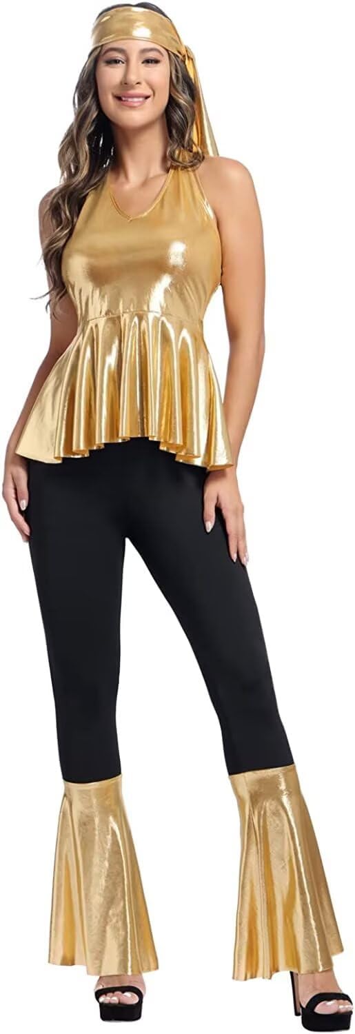 Disco Fancy Dress Outfit Set Hippy 60s 70s 80s 90s Macao Ubuy