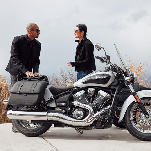 Alforjas Indian Motorcycle para Motocicleta Touring - Modelo 2890257-VBA, Negro, Vinilo miniatura 6