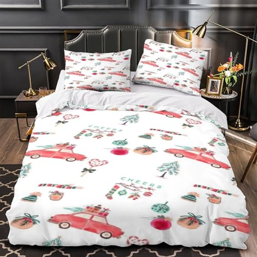 Housse de couette Noël microfibre hypoallergénique et douce