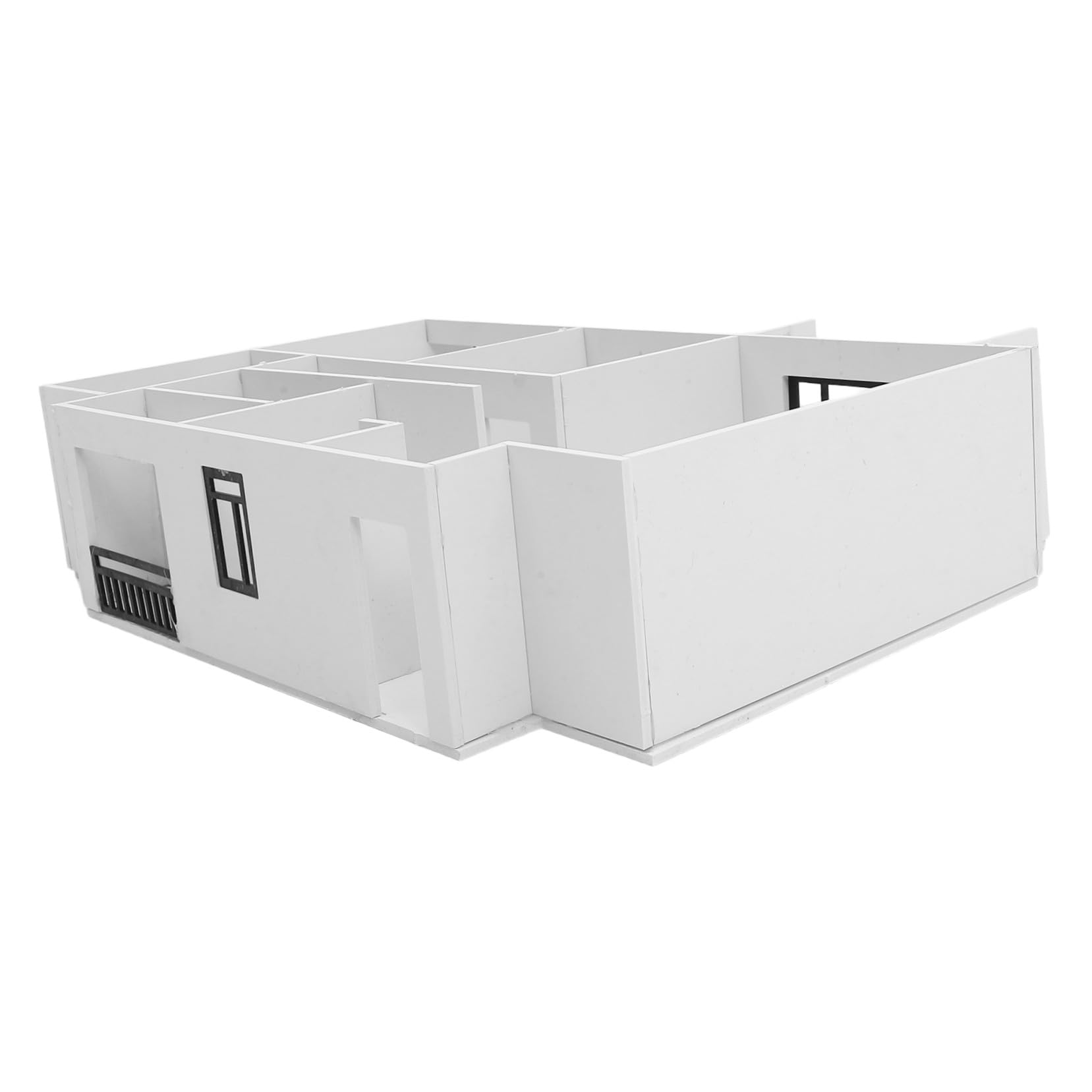 Housoutil Kit Modello Appartamento Fai da Te 1:25 Materiale Pvc e Acrilico, Modello Interno a Scala Vuota per Artigianato e Pianificazione Spaziale Accurata