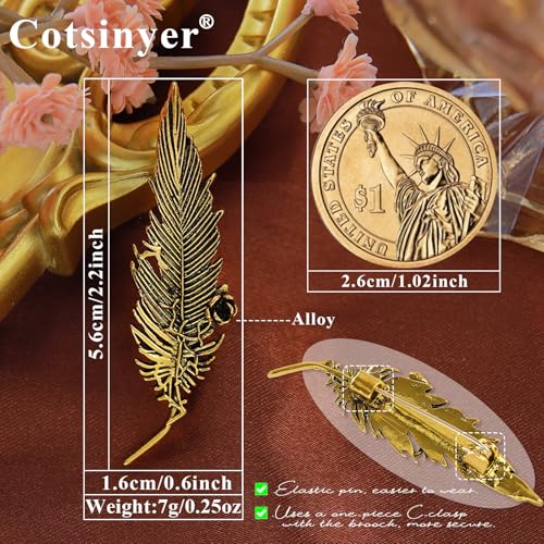 Image of Plated Classic Rose Flower Feather Brooches and Pins for Women Men Fashion Jewelry Delicate Leaf Lapel Dress Accessories Boutonniere Corsage Hat Bag Suit Tie Wedding small,simple